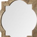 Homeroots - 23" Round-Square Brown Wood Frame Wall Mirror - Image 9