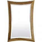 Homeroots - 35" Brown Abstract Wood Framed Bathroom Vanity Mirror - Image 4