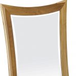 Homeroots - 35" Brown Abstract Wood Framed Bathroom Vanity Mirror - Image 6