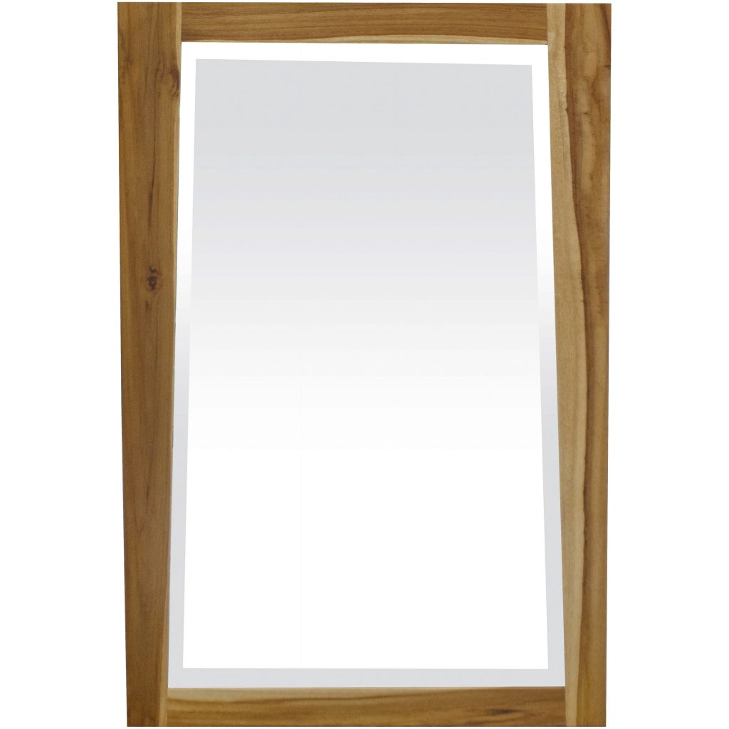 Homeroots - 35" Brown Wood Accent Mirror