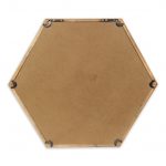 Homeroots - 21" Brown Hexagon Wood Framed Accent Mirror - Image 4