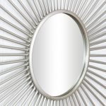 Homeroots - Striking Silver Metal Sunburst Design Wall Mirror - Image 5