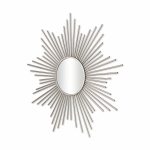 Homeroots - Striking Silver Metal Sunburst Design Wall Mirror - Image 3