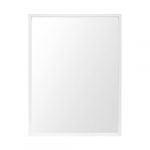 Homeroots - Rectangle White Accent Mirror With Crisp White Finish Frame