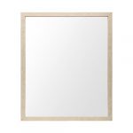 Homeroots - Rectangle Natural Accent Mirror With Matte Finish Frame