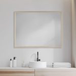 Homeroots - Rectangle Natural Accent Mirror With Matte Finish Frame - Image 7