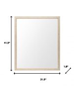 Homeroots - Rectangle Natural Accent Mirror With Matte Finish Frame - Image 8
