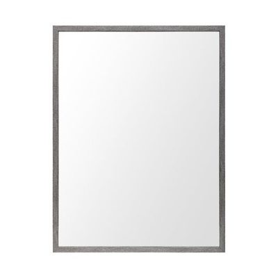 Homeroots - Rectangle Grey Accent Mirror With Driftwood Quality Frame
