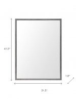 Homeroots - Rectangle Grey Accent Mirror With Driftwood Quality Frame - Image 8