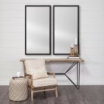 Homeroots - Rectangle Black Accent Mirror With Oxidized Finish Frame - Image 6