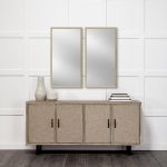 Homeroots - Rectangle Natural Accent Mirror With Matte Finish Frame - Image 6
