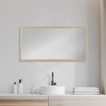 Homeroots - Rectangle Natural Accent Mirror With Matte Finish Frame - Image 7