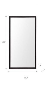 Homeroots - Rectangle Espresso Accent Mirror With Lakeside Design - Image 8