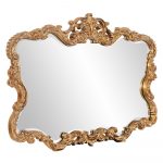 Homeroots - 27" Gold Ornate Scroll Framed Accent Mirror - Image 4