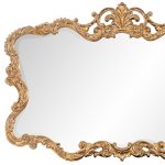 Homeroots - 27" Gold Ornate Scroll Framed Accent Mirror - Image 7