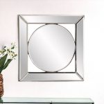 Homeroots - 12" Round in Square Glass Framed Accent Mirror - Image 2