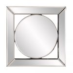 Homeroots - 12" Round in Square Glass Framed Accent Mirror - Image 4