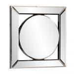 Homeroots - 12" Round in Square Glass Framed Accent Mirror - Image 5