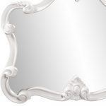 Homeroots - 28" White Baroque Framed Accent Mirror - Image 8