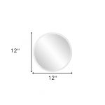 Homeroots - 12" Clear Round Unframed Accent Mirror - Image 7
