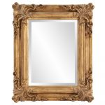 Homeroots - 23" Antiqued Gold Ornate Scroll Framed Accent Mirror - Image 2