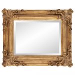 Homeroots - 23" Antiqued Gold Ornate Scroll Framed Accent Mirror - Image 5