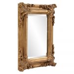 Homeroots - 23" Antiqued Gold Ornate Scroll Framed Accent Mirror - Image 6