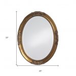 Homeroots - 33" Gold Oval Framed Accent Mirror - Image 6