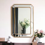 Homeroots - Recatngle Gold Leaf Mirror With Angled Corners Frame - Image 2