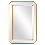 Homeroots - Recatngle Gold Leaf Mirror With Angled Corners Frame - Image 3