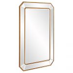 Homeroots - Recatngle Gold Leaf Mirror With Angled Corners Frame - Image 4