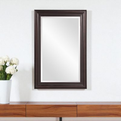 Homeroots - 33" Bronze Wood Accent Mirror