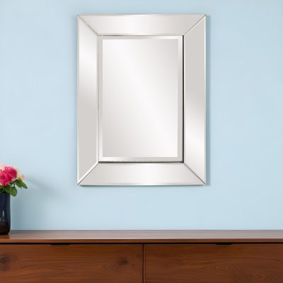 Homeroots - 24" Clear Beveled Edge Frame Accent Mirror