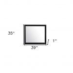 Homeroots - 35" Black Wood Framed Accent Mirror - Image 3