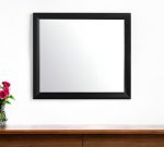 Homeroots - 35" Black Wood Framed Accent Mirror