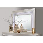 Homeroots - 38" Champagne Wood Lighted Mounted Accent Mirror - Image 7