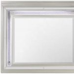 Homeroots - 38" Champagne Wood Lighted Mounted Accent Mirror - Image 6