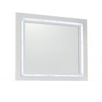 Homeroots - 41" White Faux Marble Wood Lighted Mounted Accent Mirror - Image 3
