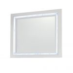 Homeroots - 41" White Faux Marble Wood Lighted Mounted Accent Mirror - Image 4
