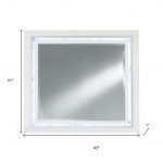 Homeroots - 41" White Faux Marble Wood Lighted Mounted Accent Mirror - Image 8