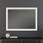 Homeroots - 34" White Wood Framed Accent Mirror