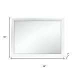 Homeroots - 34" White Wood Framed Accent Mirror - Image 5