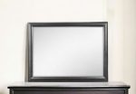 Homeroots - 35" Dark Gray Wood Framed Mounted Dresser Mirror