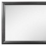 Homeroots - 35" Dark Gray Wood Framed Mounted Dresser Mirror - Image 4