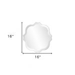 Homeroots - 16" Gray Abstract Unframed Accent Mirror - Image 9