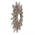 Homeroots - Oval Antiqued Silver Leaf Finish Mirror - Image 3