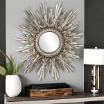 Homeroots - Oval Antiqued Silver Leaf Finish Mirror - Image 7