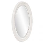 Homeroots - Oval Mirror In A Glossy White Wood Frame - Image 3