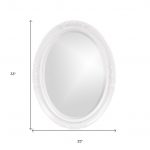 Homeroots - Oval Mirror In A Glossy White Wood Frame - Image 8