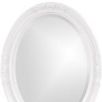 Homeroots - Oval Mirror In A Glossy White Wood Frame - Image 7